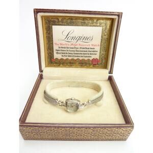 Longines Antique Women's Watch 1940 World's Fair Grand Prize Watch Velvet Box